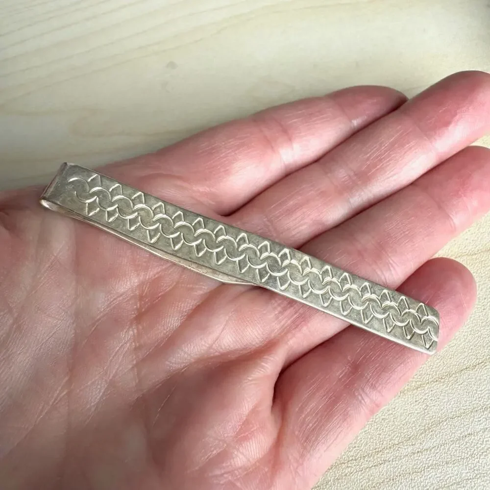 Vintage TAXCO Sterling Silver Tie Clip